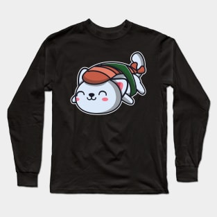 Cute Sushi Cat Japanese Food And Cat Lovers Kids Gift product Long Sleeve T-Shirt